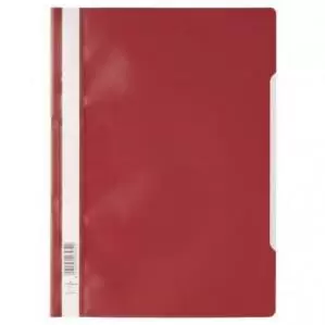 Image of Durable Clear View A4 Folder Economy Red - Pack of 50 257303