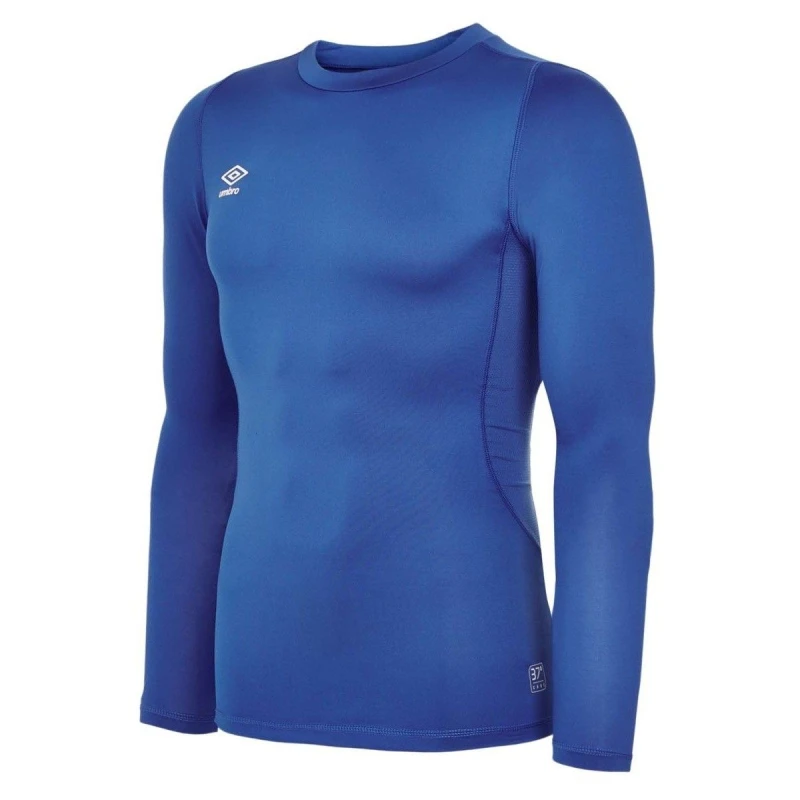 Image of Umbro Core Long-Sleeved Base Layer Top in Blue Size: 11-12 Years Blue Unisex 11-12 Years