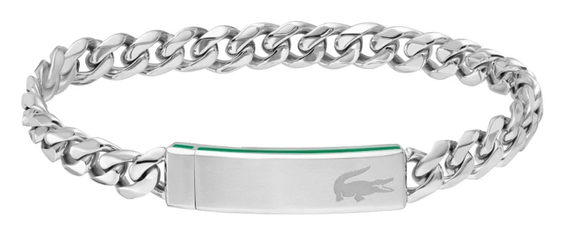Image of Lacoste 2040081 LACOSTE BASELINE Stainless Steel Curb Chain Jewellery