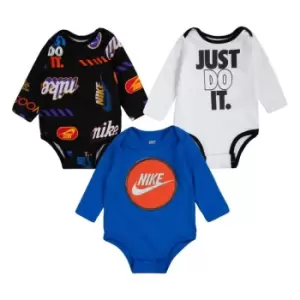Image of Nike 3 Pack Bodysuit Set Baby Boys - Blue