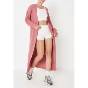 Missguided Recycled Pink Waffle Knit Cardigan - Pink