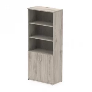 Image of Impulse 2000 Cupboard Open Shelves Grey Oak