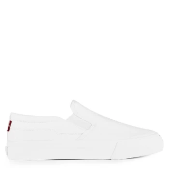 Image of Levis Deacon Slip On Trainers Mens - White