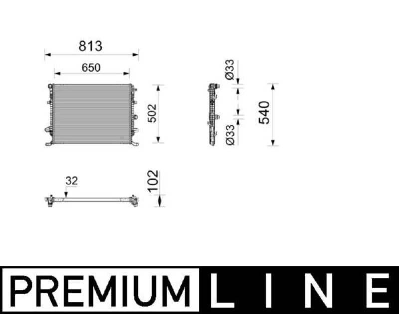 Image of Engine radiator MAHLE CR 2805 000P
