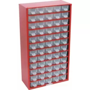 Image of 60-Drawer Small Parts Storage Cabinet - Red - Kennedy