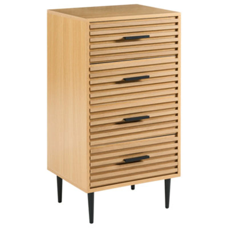 Image of Beliani 4 Drawer Chest Keith Light Brown
