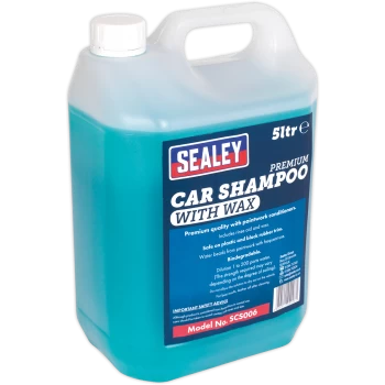 Image of Sealey Car Shampoo Premium With Wax 5l