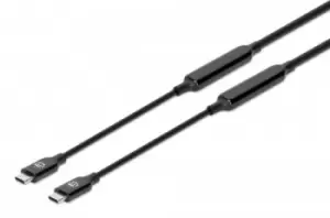 Image of Manhattan USB-C to USB-C Cable, 3m, Male to Male, Black, 10 Gbps...
