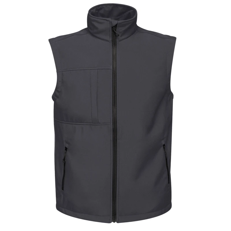 Image of Regatta Professional Mens Softshell 3 Layer Body Warmer in Dark Grey Size: Small Dark Grey Male S