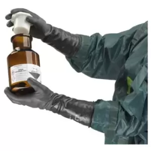 image of 38-514 Size 7, 0 Chemical Protection Gloves - Grey - Ansell