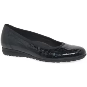 Image of Gabor Splash Womens Casual Ballet Pumps womens Shoes (Pumps / Ballerinas) in Blue,4.5,5,5.5,6,6.5,7,7.5,8,9