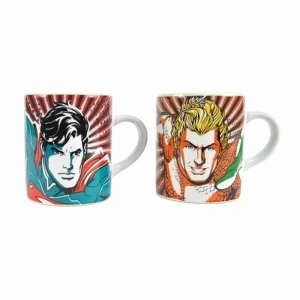 image of Justice League - Aquaman & Superman Set of 2 Heat Change Mini Mug Set