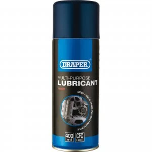 image of Draper Multi Purpose PTFE Lubricant Spray 400ml