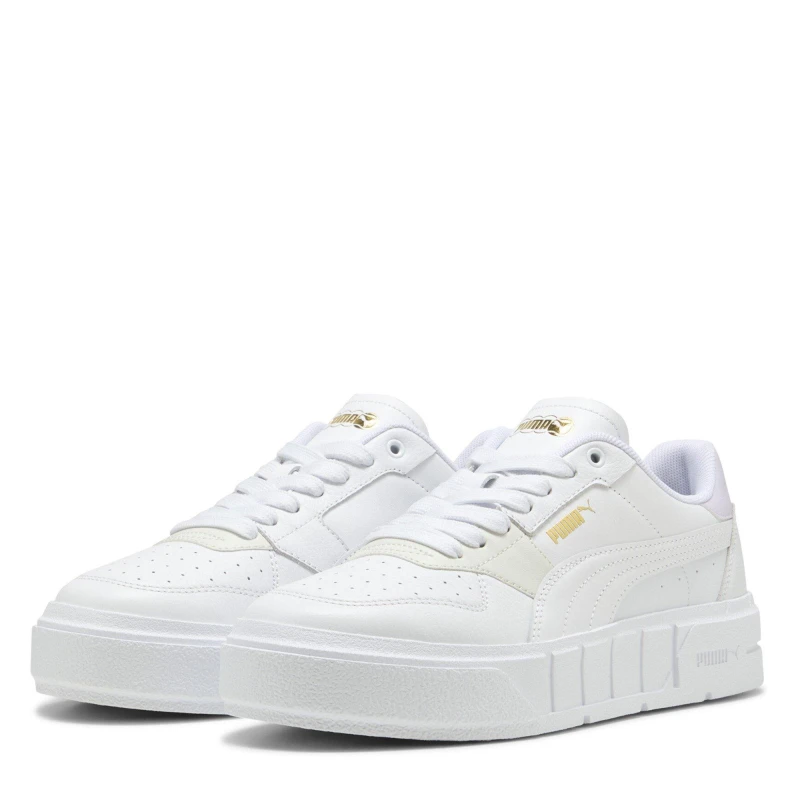 Image of Puma Womens Cali Leather Court Trainers Wht/Lilac female 3 (35.5)