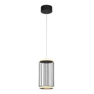 image of Circolo Cage LED Ceiling Pendant, Black Metal