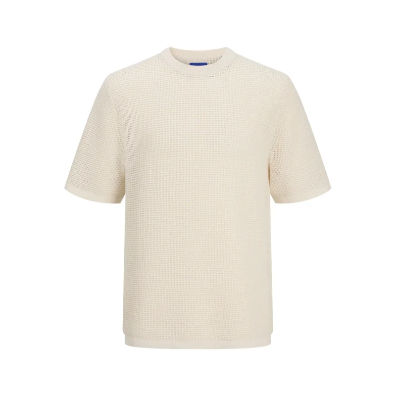 Image of jack & jones knitted T-Shirt Jack & Jones Almeria Beige Male M
