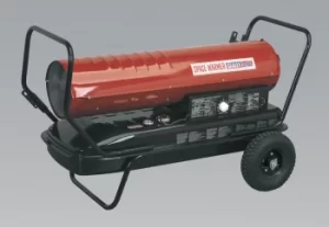 Image of Sealey AB1758 Space Warmer Paraffin/Kerosene/Diesel Heater 175,000Btu/hr Wheels