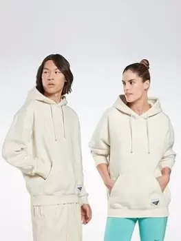 Image of Reebok Les Mills Natural Dye Vector Hoodie, White Size XL Men
