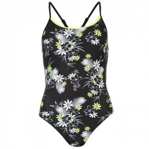 Zoggs Starback Swimming Costume Ladies - Black Widow