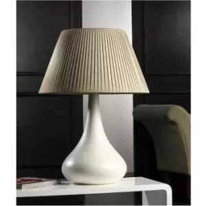 image of Onli Cristel Table Lamp With Round Tapered Shade, Sand