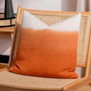 Image of Mizu Dip Dye Cushion Amber, Amber / 50 x 50cm / Polyester Filled