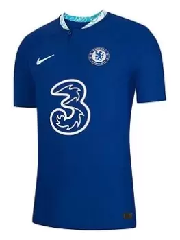 image of Nike Chelsea Mens 22/23 Home Short Sleeved Vapor Shirt, Blue Size M Men