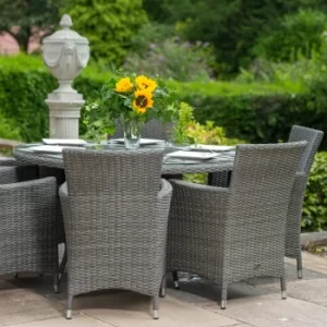 Image of Paris 6 Seater Round Dining Set Slate (Grey)