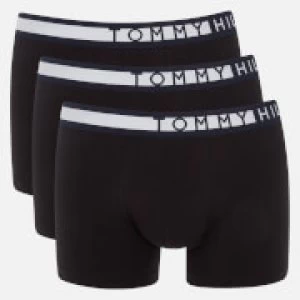 Image of Tommy Hilfiger Mens 3 Pack Trunk Boxer Shorts - Black - L
