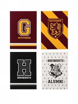 Image of Harry Potter Set of 4 A6 Varsity Notebooks, One Colour, Women
