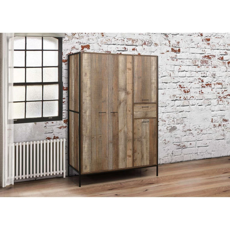 Image of Birlea Urban 4 Door Wardrobe - Brown Brown One Size