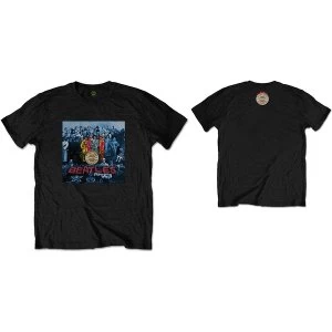 Image of The Beatles - Sgt Pepper Blue Unisex Large T-Shirt - Black