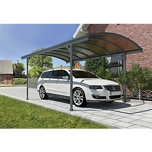 image of Palram 5010 x 2910mm Vitoria Polycarbonate Freestanding Carport - Grey