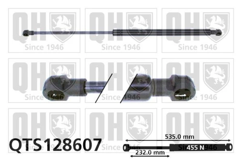 Image of QUINTON HAZELL Tailgate strut QUINTON HAZELL QTS128607