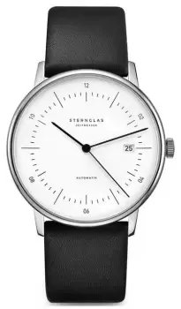 Image of STERNGLAS S02-NA01-PR07 Mens Naos Automatic White Dial Watch