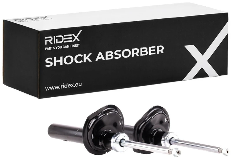 Image of RIDEX 854S2249 Shock absorber Front Axle Left, Gas Pressure, Twin-Tube, Suspension Strut, Top pin Shock Absorber (854)