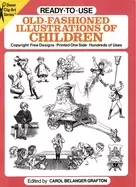 Image of ready to use old fashioned illustrations of children