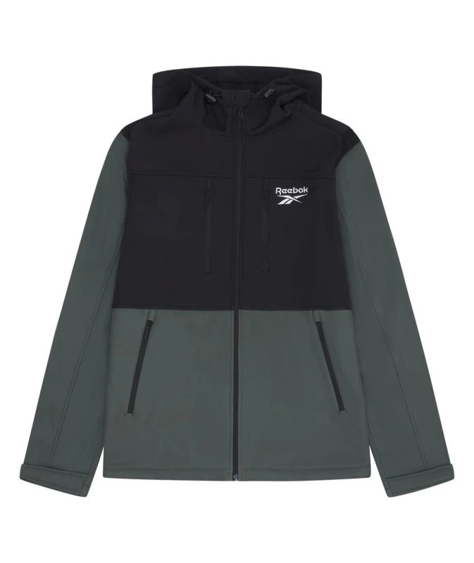 Image of Reebok Men Softshell Jacket in Olive Size: X-Large Olive XL Male 5063347795522