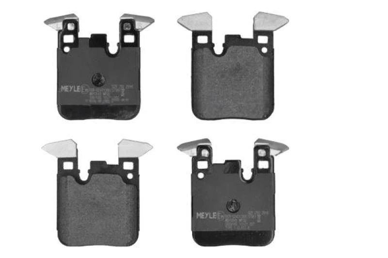Image of MEYLE 025 250 2916 Brake pad set Rear Axle, prepared for wear warning indicator, Original Quality, with anti-squeak plate Brake Pad Set,disc brake (4
