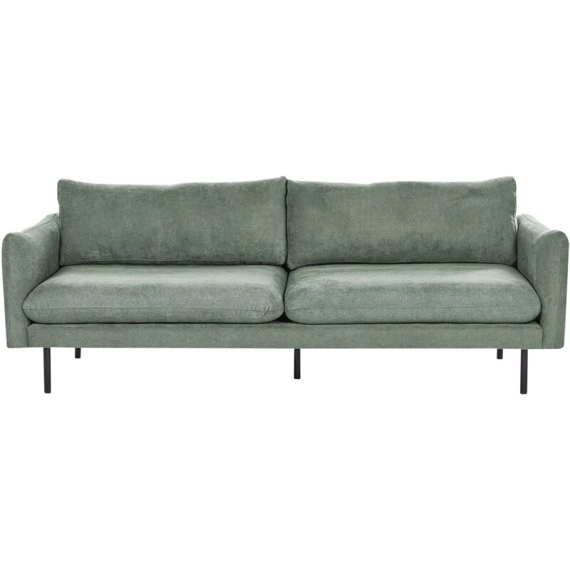 Image of Beliani Sofa 3 Seater Vinterbro Fabric Light Green