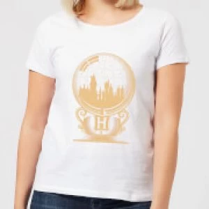 Image of Harry Potter Hogwarts Snowglobe Womens T-Shirt - White - 3XL