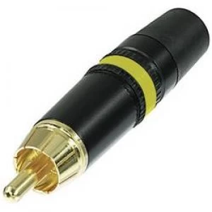 image of RCA connector Plug straight Number of pins 2 Black Yellow Rean AV NYS373 4