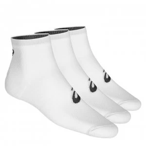 Image of Asics Quarter Socks 3 Pack Junior Boys - White