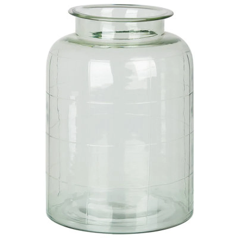 Image of Beliani Flower Vase Vindaloo Glass 35cm Light Green