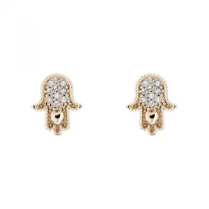 image of Ted Baker Ladies Hermia Hidden Heart Hand Stud Earring