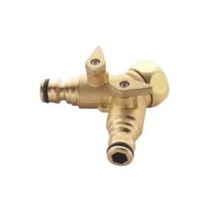 image of BWF14 3/4" 2-Way Brass Tap Connector