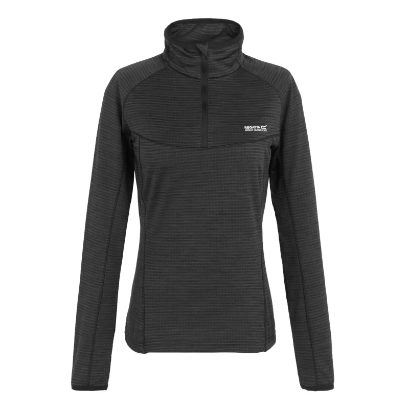 Image of Womens 1/2 zip fleece Regatta Yonder II Noir Female 38