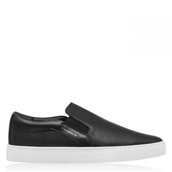 image of Reiss West Slip On Trainers - Black