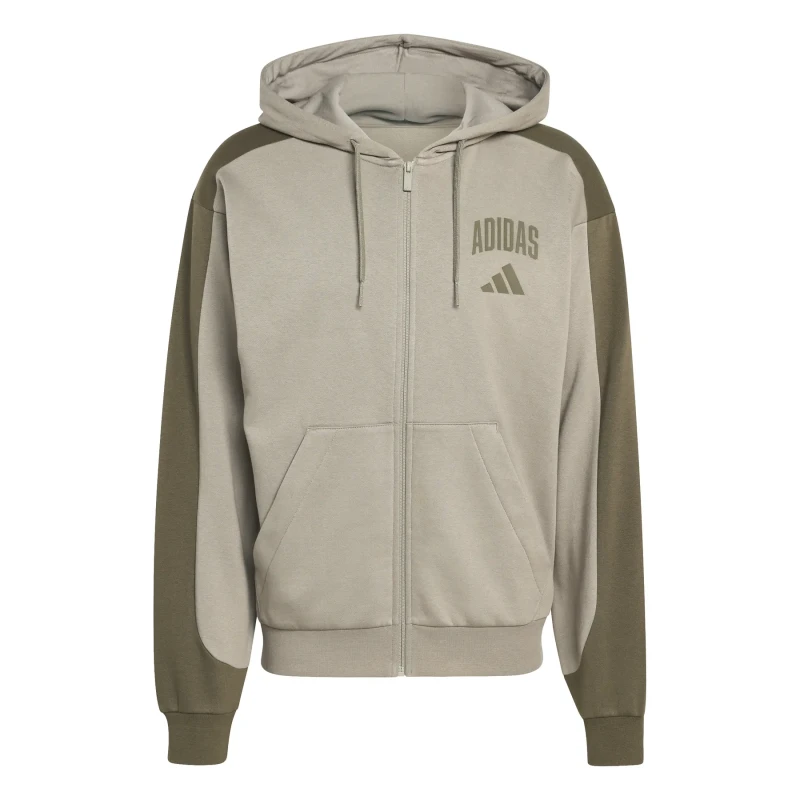 Image of Adidas Zip-up hoodie adidas Collegiate Fleece Vert Male XS