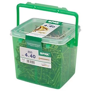 Image of Spax Pz Countersunk Yellox Screws Bulk Tub - 4x40mm Pack Of 800