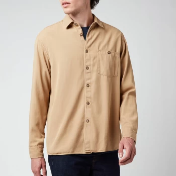 Image of Ted Baker Mens Brewin Relaxed Overshirt - Beige - 5/XL